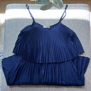 ⚓️ Vintage Navy Pleated Flowy Mini Dress, Circa 2007 , Size: S